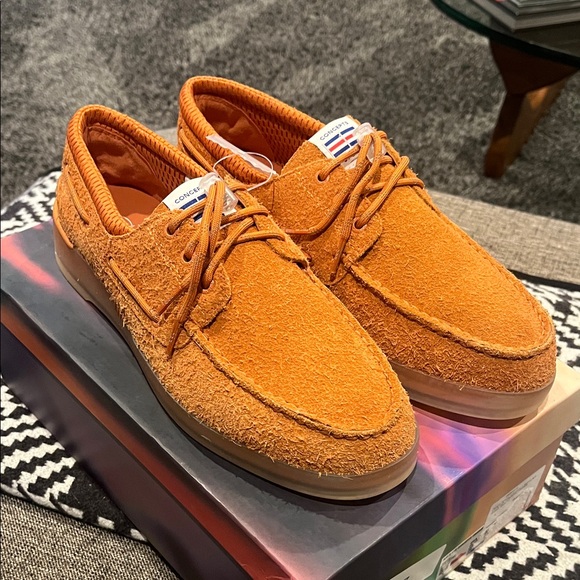 Top Sider Sperry x Concepts Men's Orange Boat Shoes